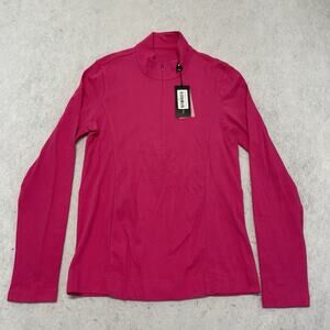 CARNOUSTIE Zip Mock Golf Shirt Women's Sz XS Pink Long Sleeve NWT